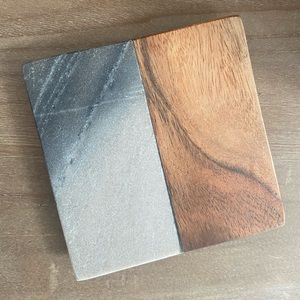 Marble and Wood Coasters